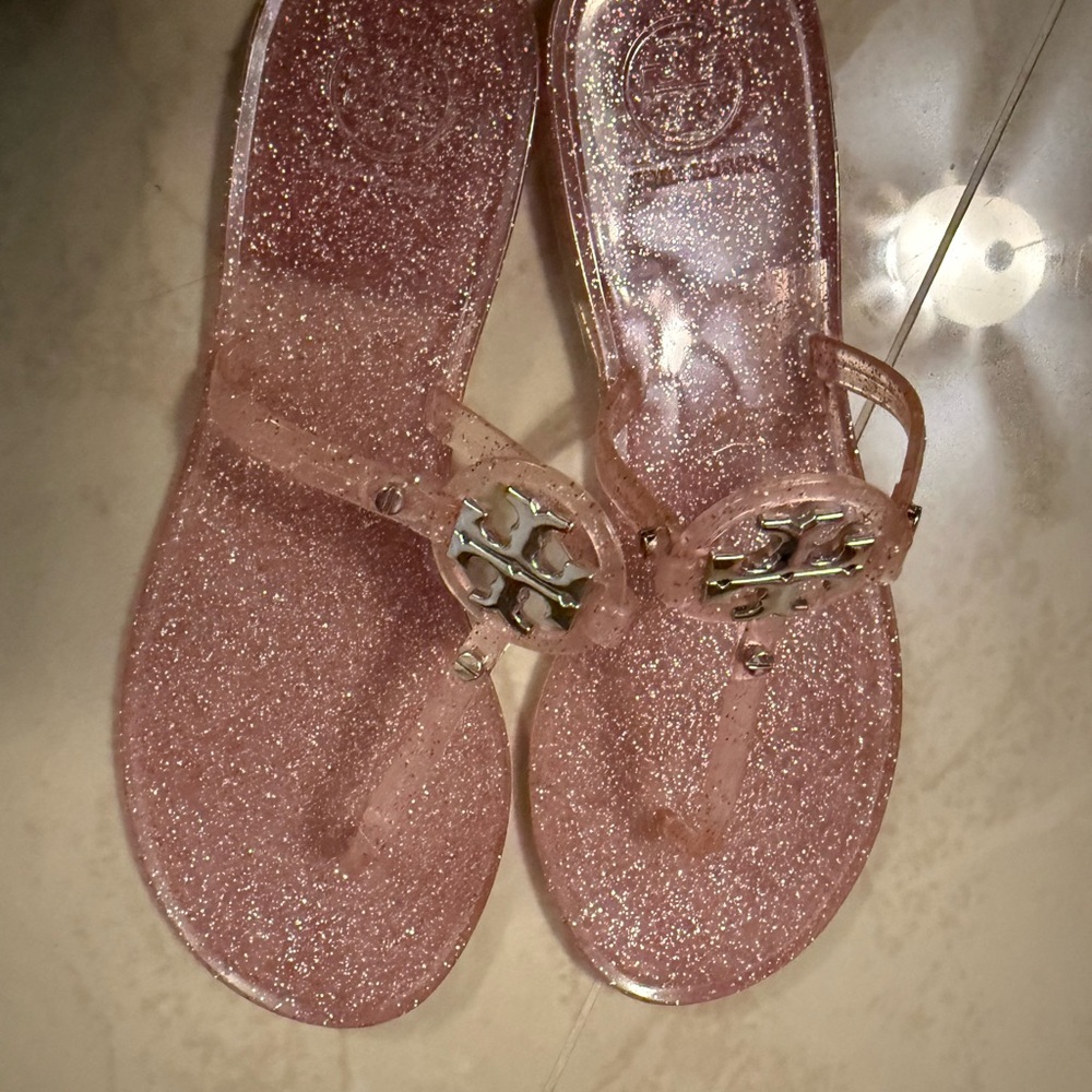 Tory Burch Glitter Jelly Thong Sandals